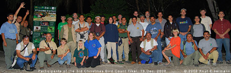 Conteo Navideño de Aves, Tikal, 2008